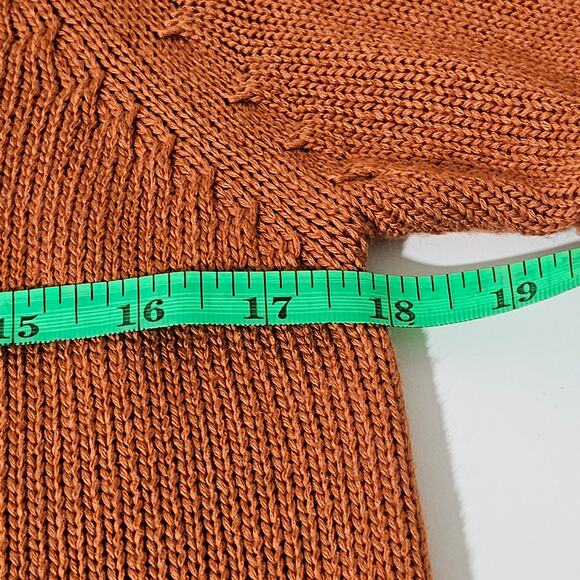 Uniform John Paul Richard Short Sleeve Sweater Earthy Rust Size Petite Medium - Picture 5 of 6